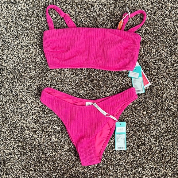 Seafolly Revolve Seadive Fuschia Textured Bikini NWT